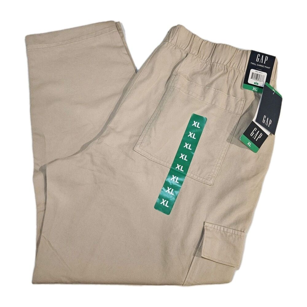Gap Ladies' Twill Cargo Pant / Color Tan / Size XL / New - Picture 2 of 5